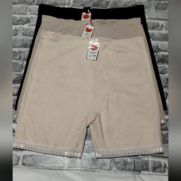 Women's Shapewear Shorts - Black and Cream - Picture 1 of 11